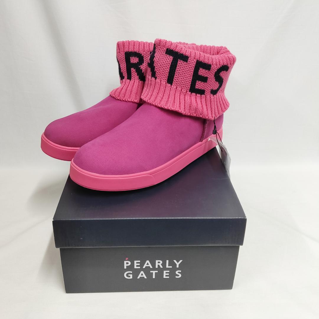 ○★新品 未使用 PEARLY GATES ヌバック×リブニットショートブーツ