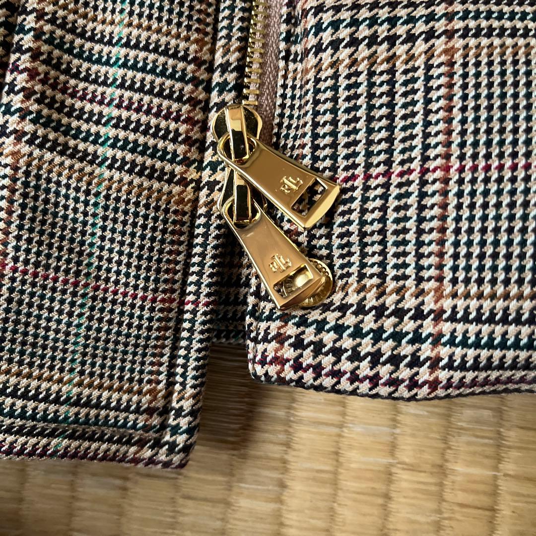 専用❗️新品未使用LAURENグレンチェックキルテッドツイードダウンベスト