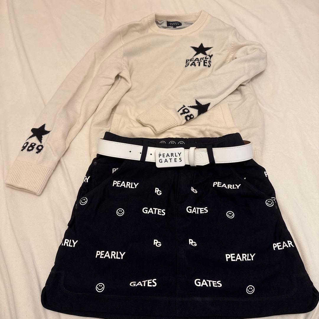 PEARLY GATES セーターとスカートセット