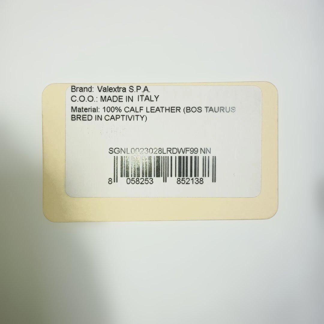 【特価 未使用】Valextra 財布 メンズ 二つ折り財布 レザー ブラック