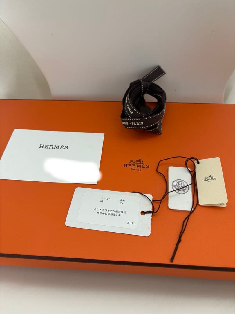 エルメス　カシシル　エトゥープ　バンダナ　カレジュアン　クリーニング済み