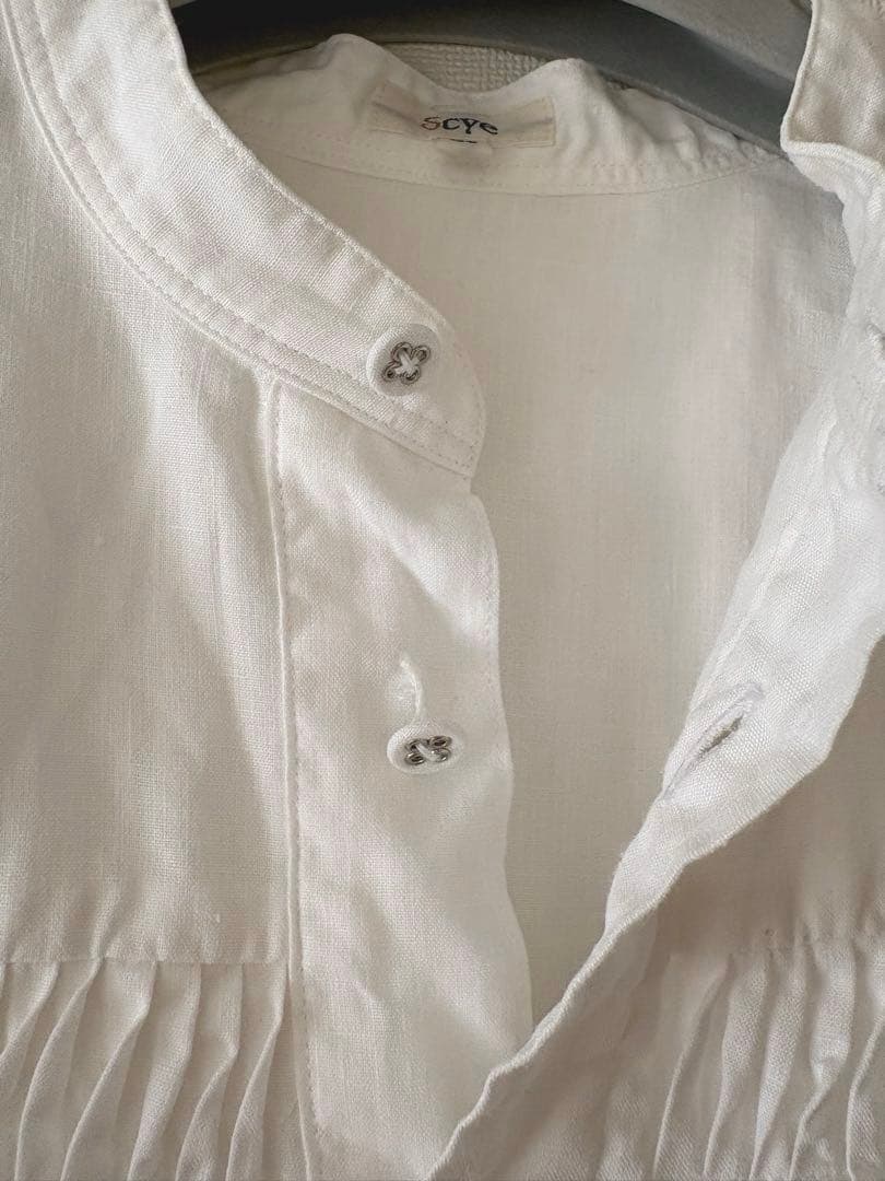 【最終値下げ】scye サイ リネンタックブラウス 半袖　希少40