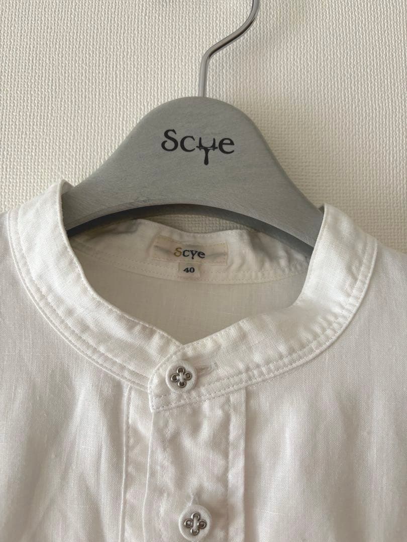 【最終値下げ】scye サイ リネンタックブラウス 半袖　希少40