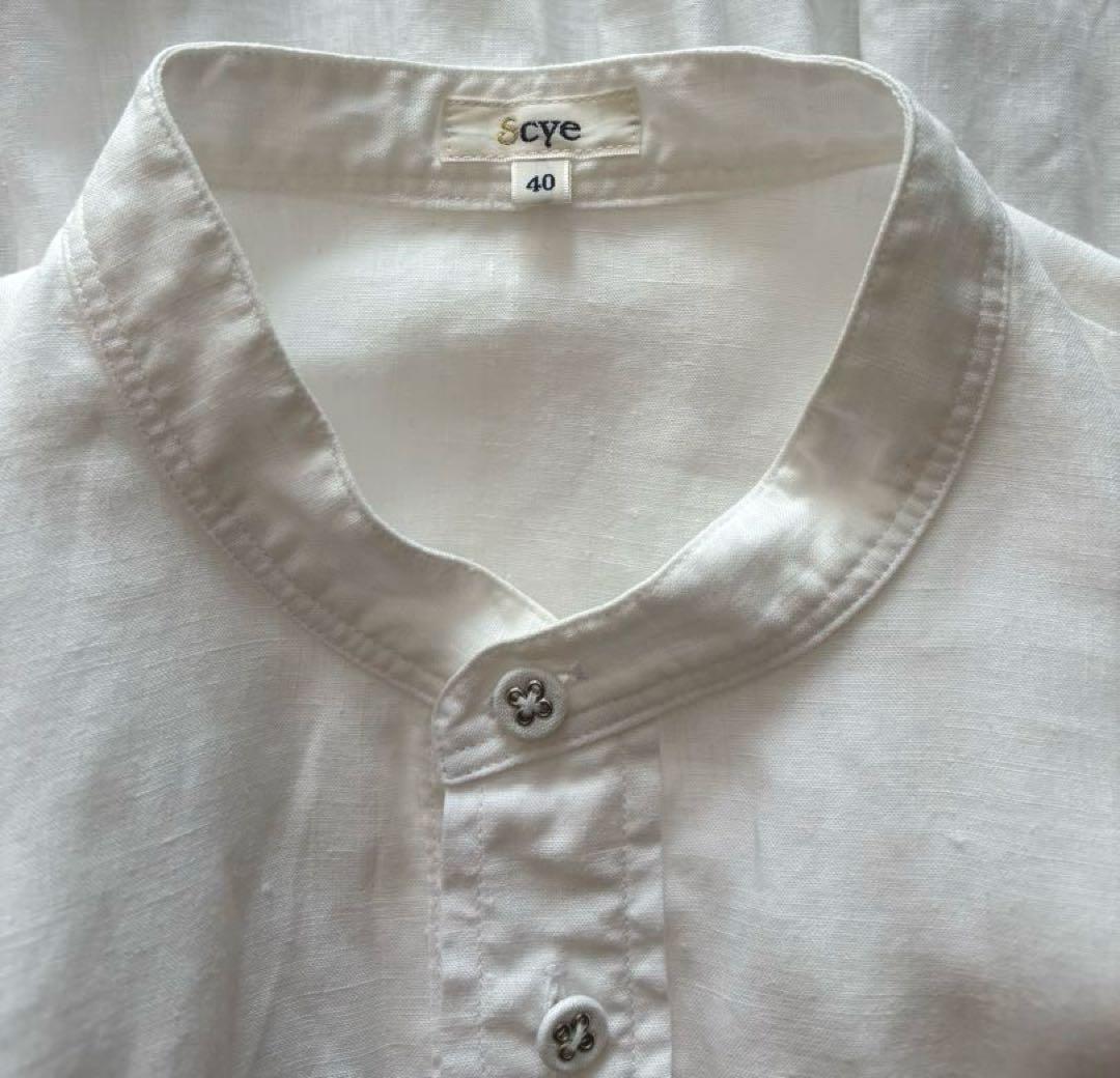 【最終値下げ】scye サイ リネンタックブラウス 半袖　希少40