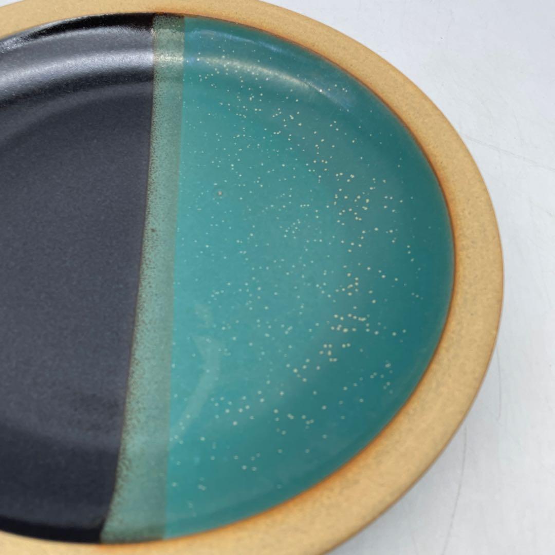 鳥取民藝　中井窯　牛ノ戸焼　中井焼　染め分け皿24cm 陶器