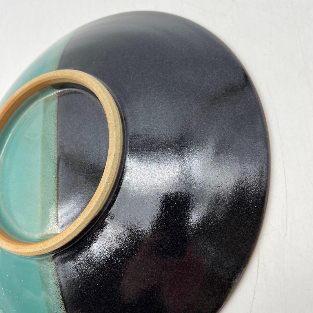 鳥取民藝　中井窯　牛ノ戸焼　中井焼　染め分け皿24cm 陶器