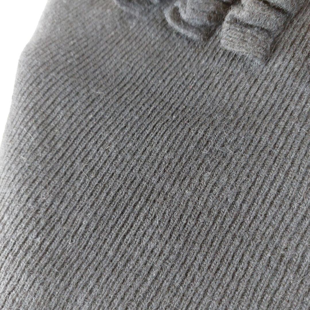 レッドヴァレンティノ カシミヤアンゴラ入 フリル フレンチニット M ブラック