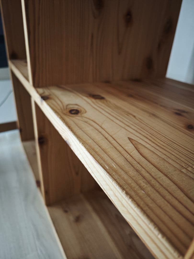 木製（杉、無垢材）ラック 幅1200mm 6つの収納