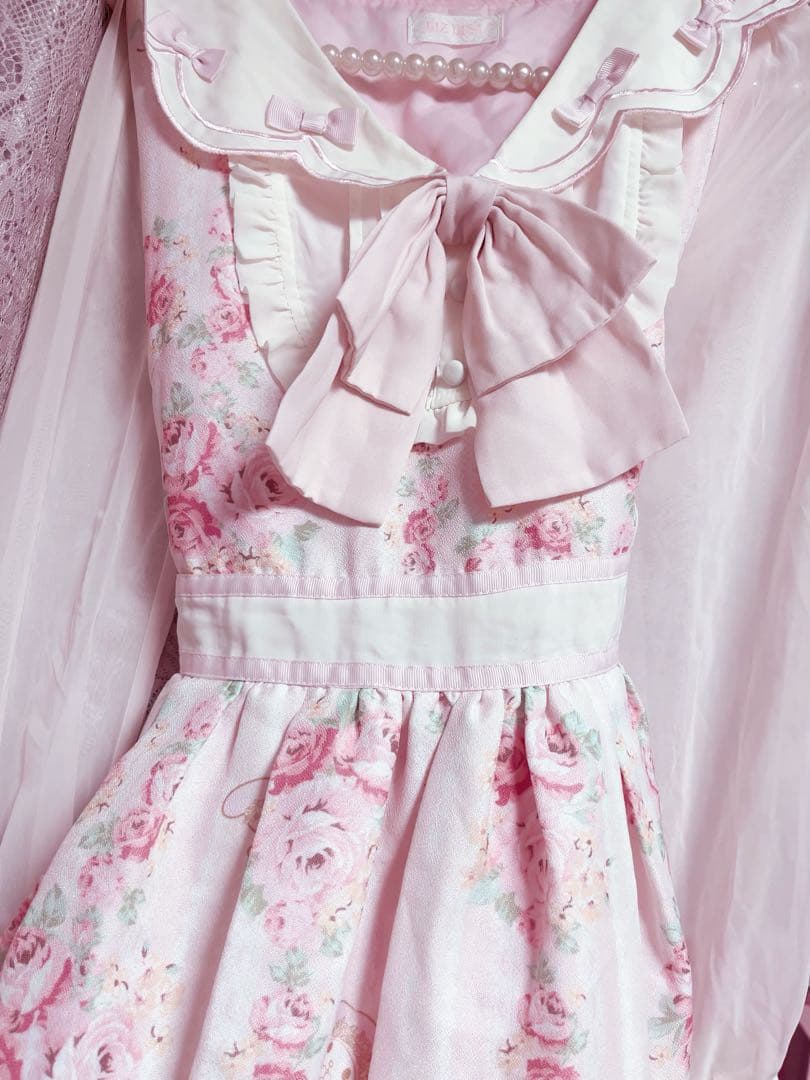 ♥︎ 超希少！リズメロ パネル柄ワンピース ピンク ♥︎