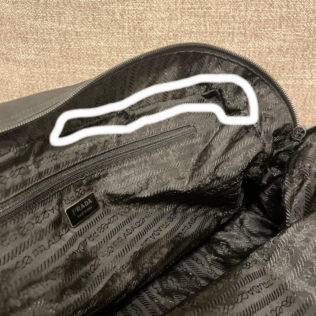 PRADA ミニボストンバッグ　三角プレート