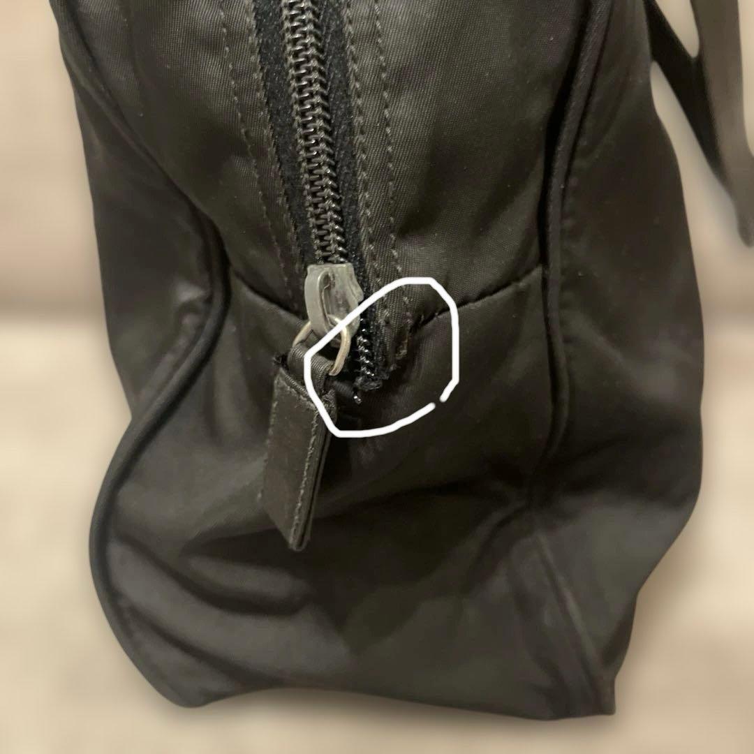 PRADA ミニボストンバッグ　三角プレート