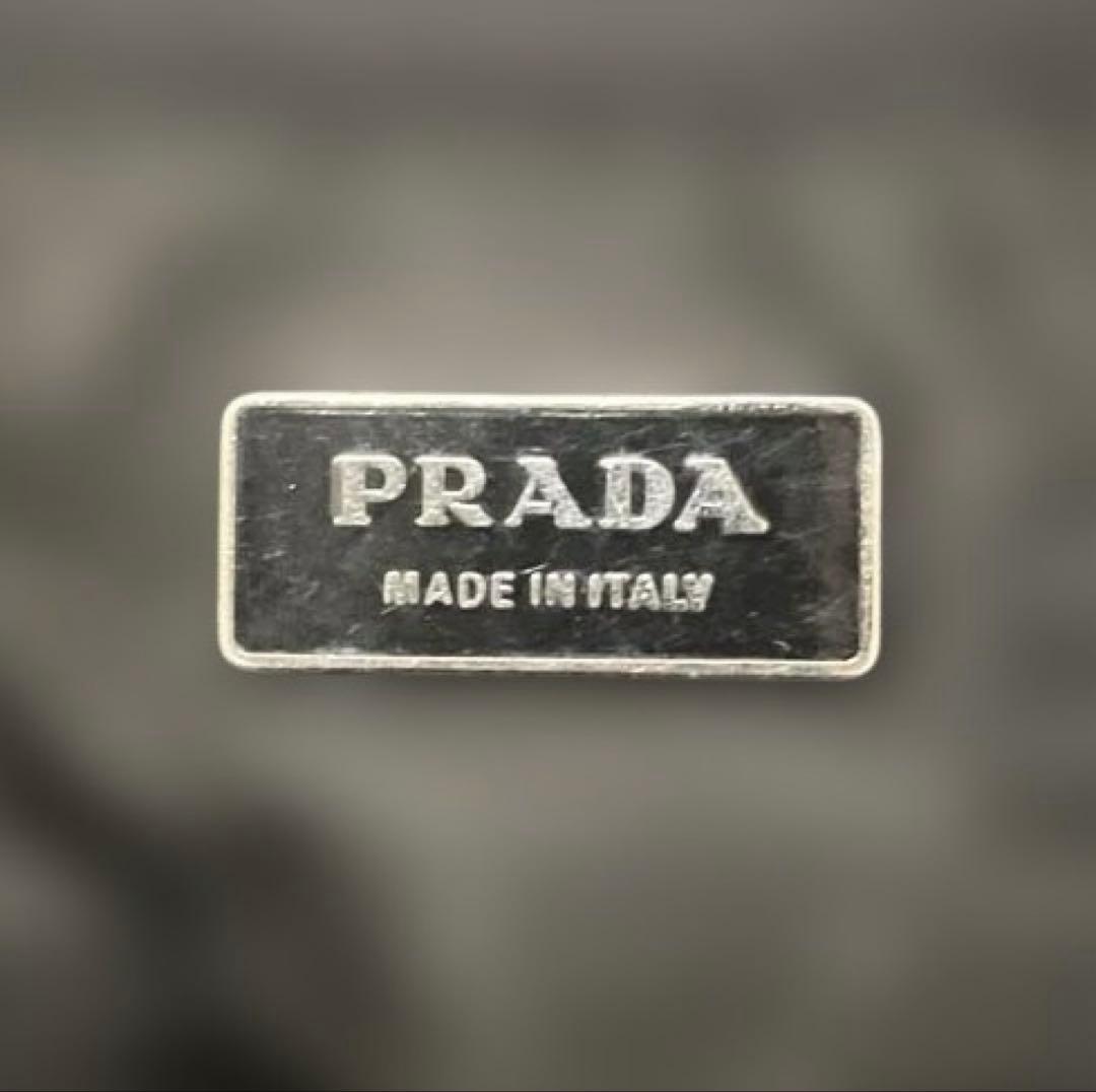 PRADA ミニボストンバッグ　三角プレート