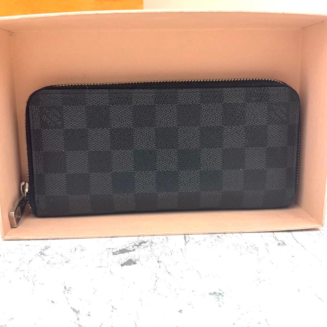 【極美品】 ルイヴィトン ダミエ グラフィット ヴェルティカル 長財布