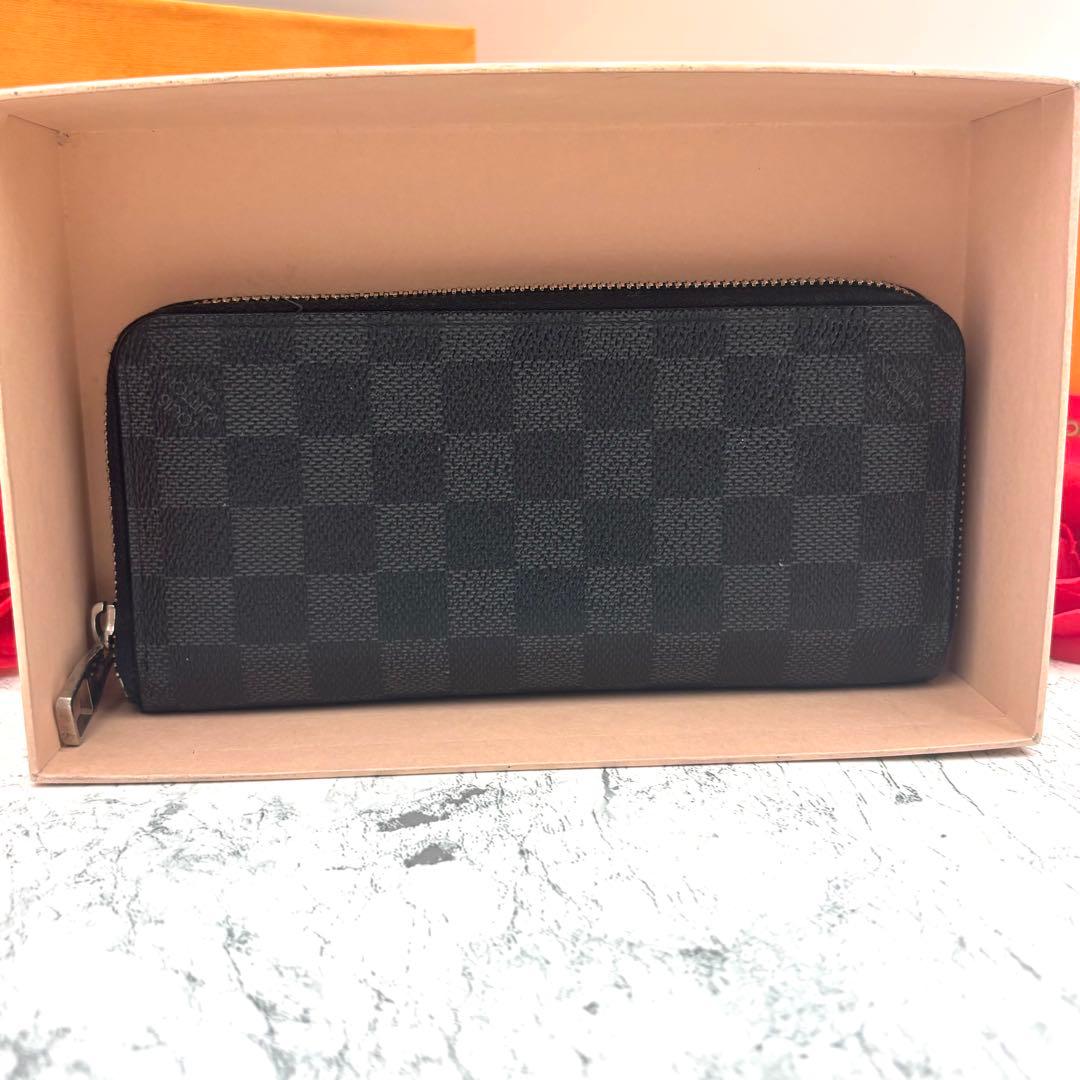 【極美品】 ルイヴィトン ダミエ グラフィット ヴェルティカル 長財布