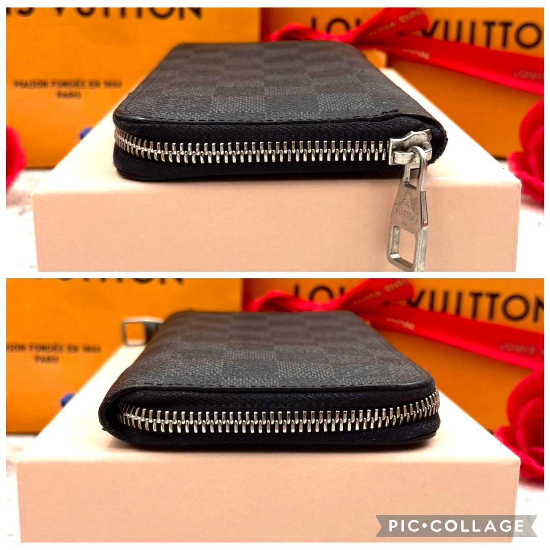 【極美品】 ルイヴィトン ダミエ グラフィット ヴェルティカル 長財布