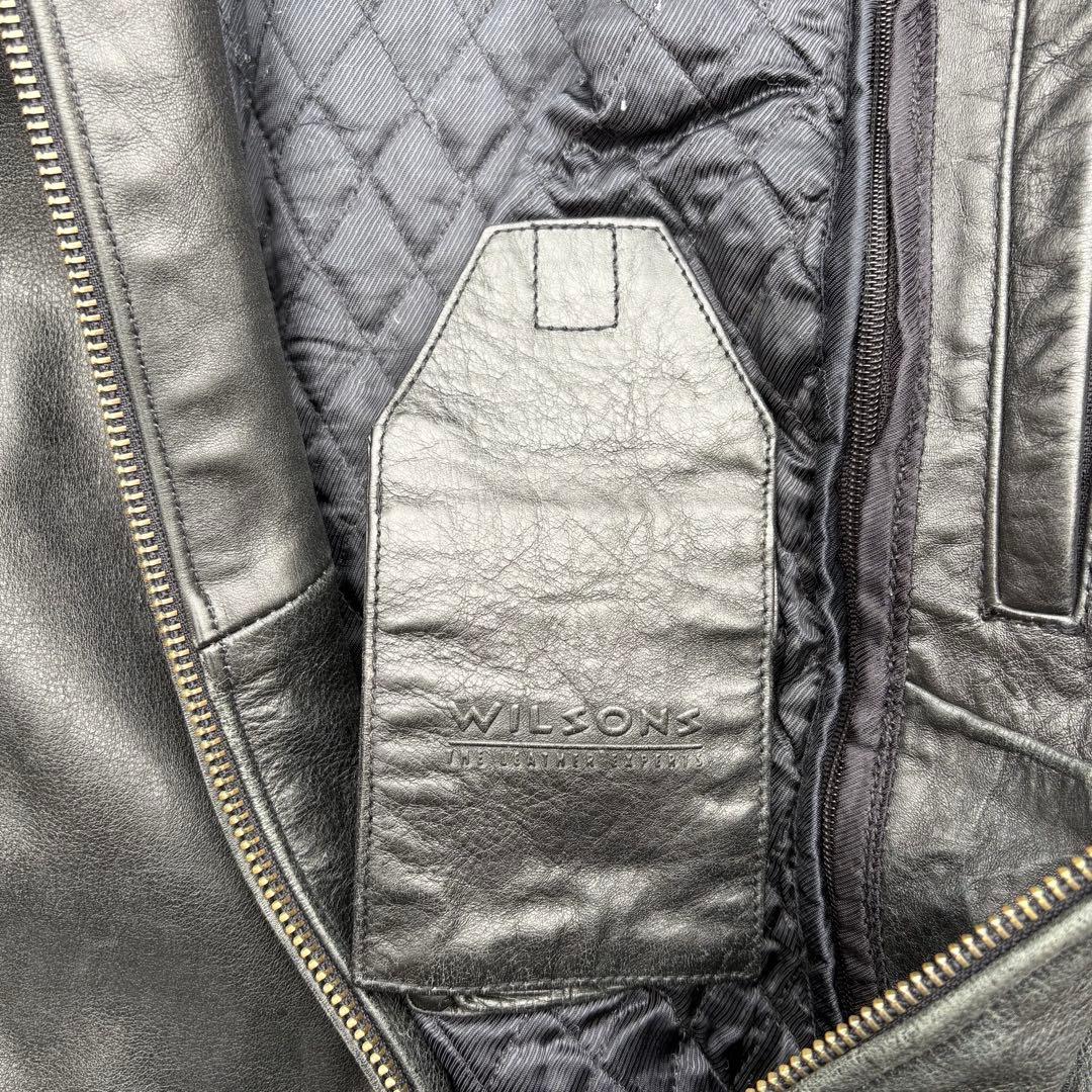 90s WILSONS シングルライダースジャケット　ライナー付き