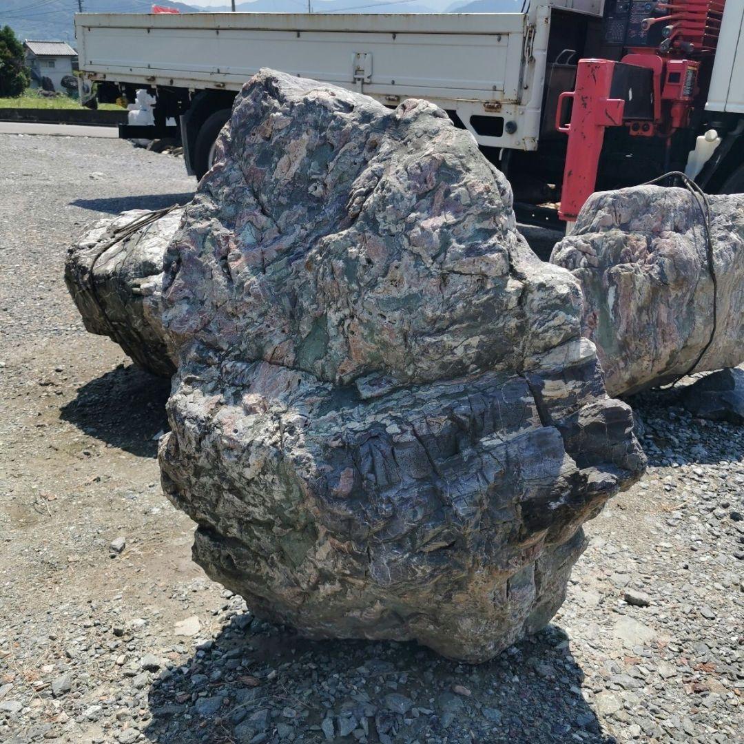 北海道産　三石　262キロ　庭石　鑑賞石 石　庭　坪庭　ガーデニング
