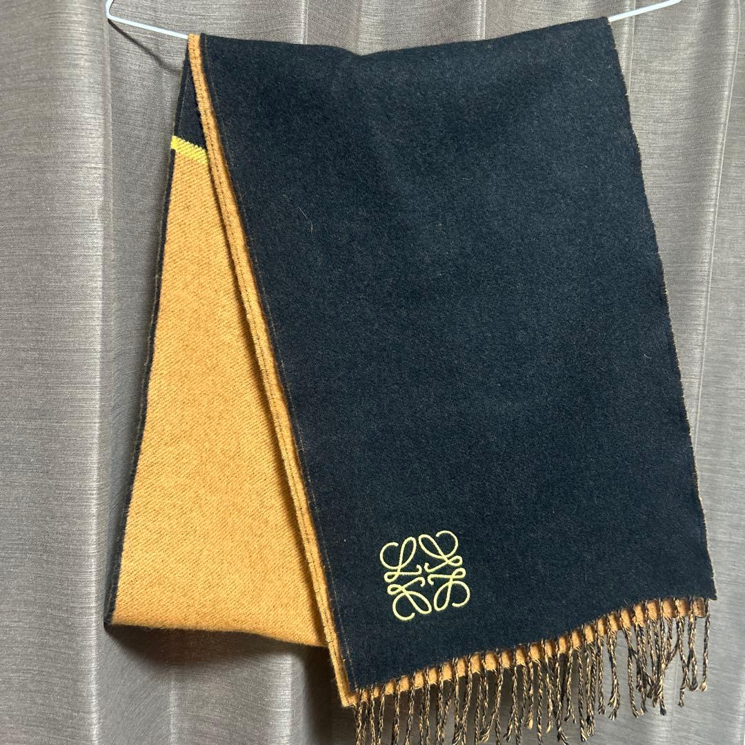 【値下げ交渉⭕️】LOEWEリバーシブル マフラー ブラウン ブラック