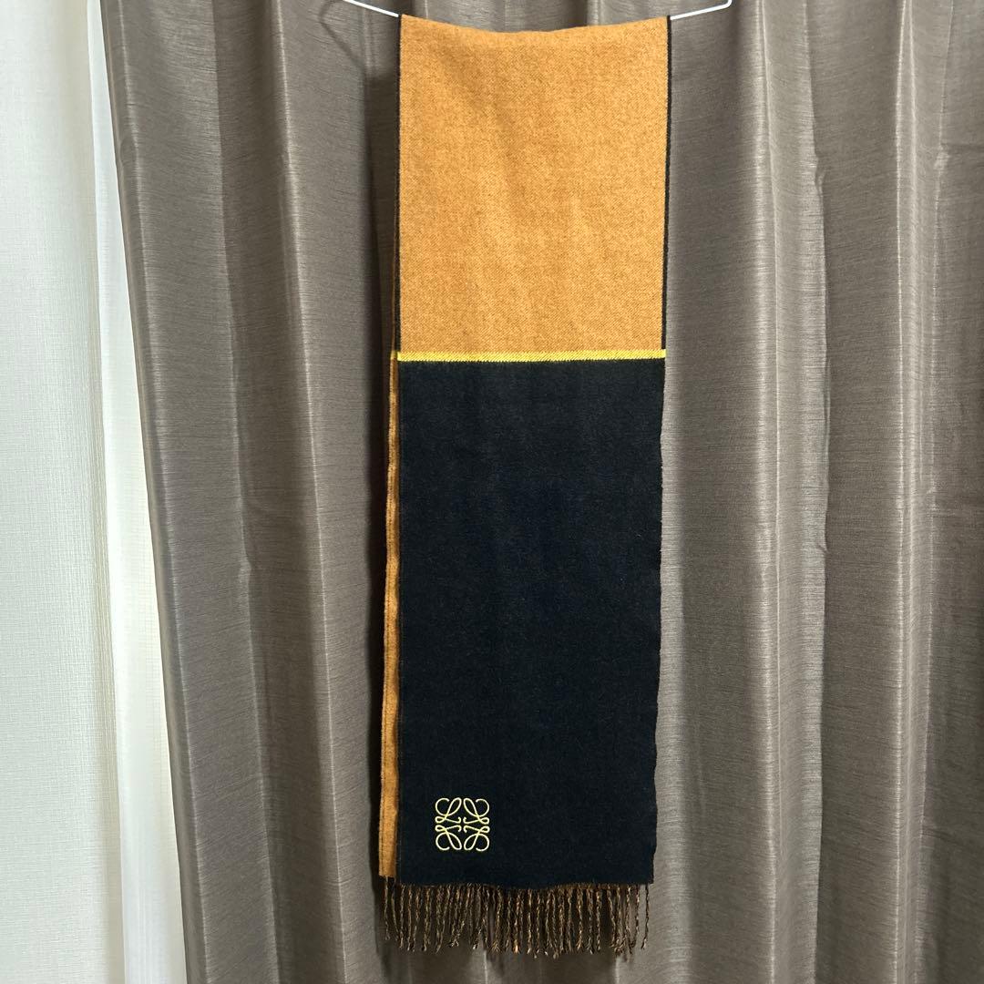 【値下げ交渉⭕️】LOEWEリバーシブル マフラー ブラウン ブラック