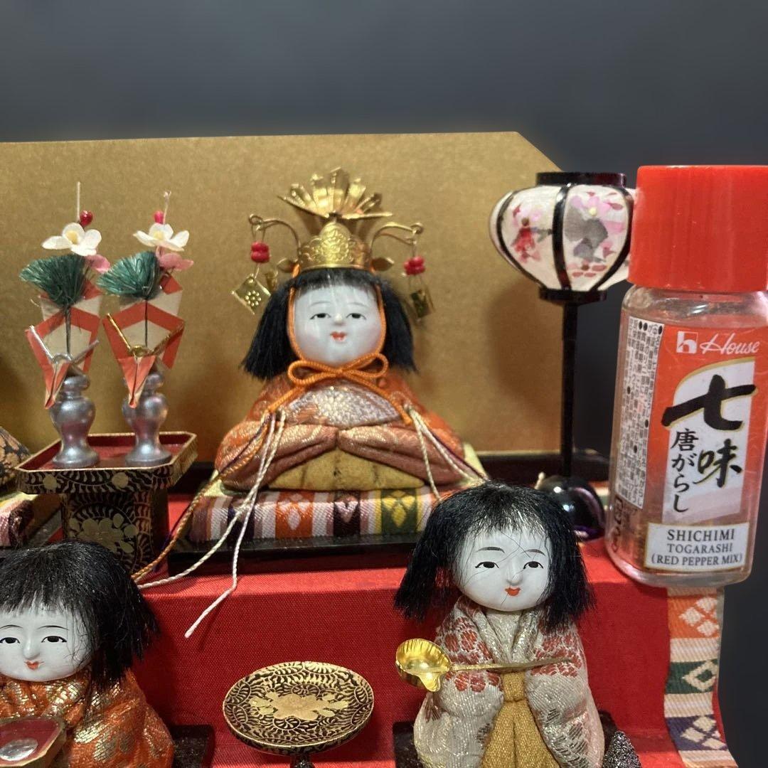 雛人形　木目込み豆雛　アンティーク　オマケ付き