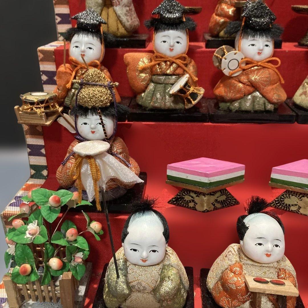 雛人形　木目込み豆雛　アンティーク　オマケ付き