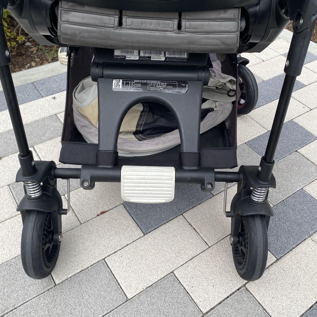 【美品】bugaboo bee5ベビーカー メランジグレー&ブラック　付属品有