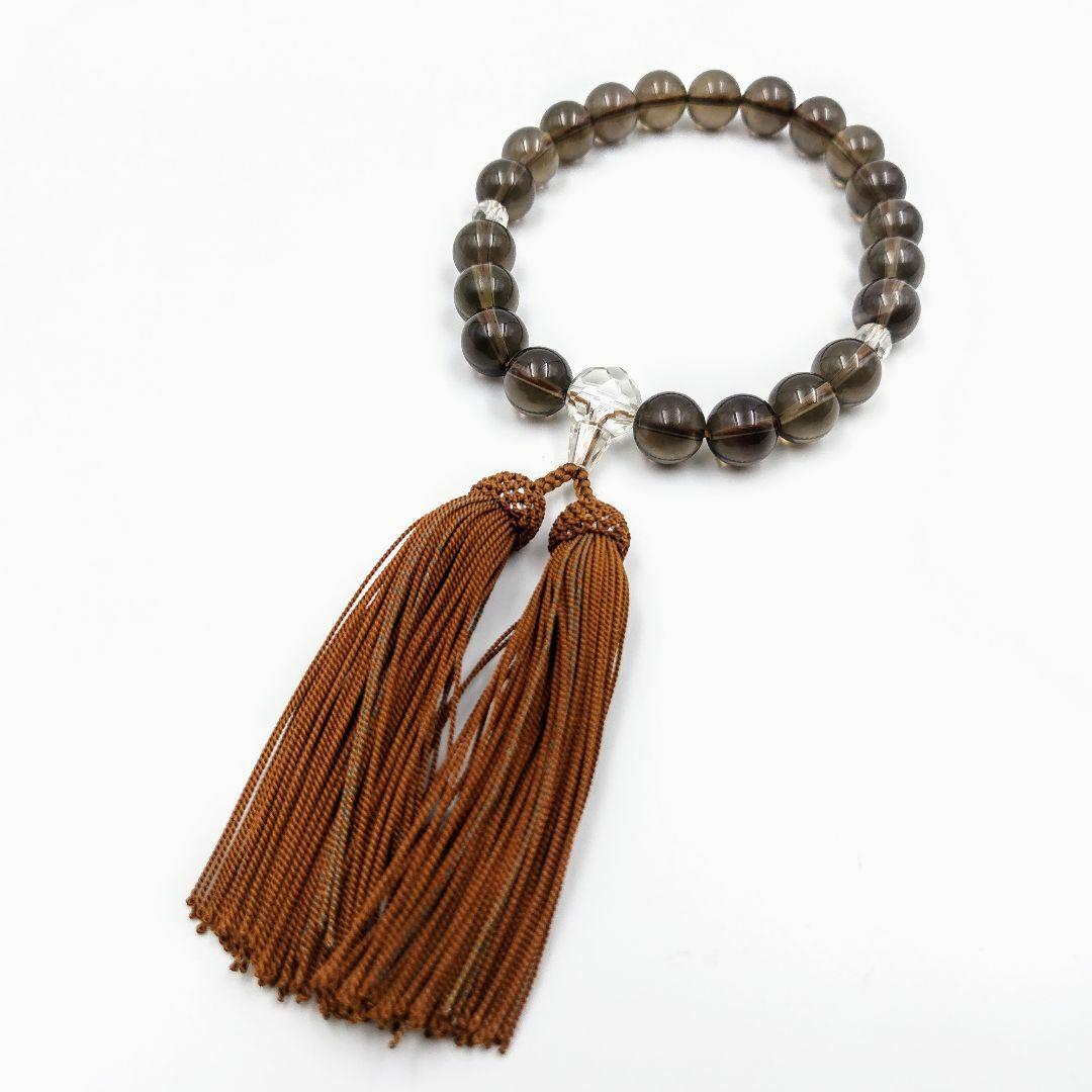片手念珠　茶水晶　在庫処分大幅値下げ！