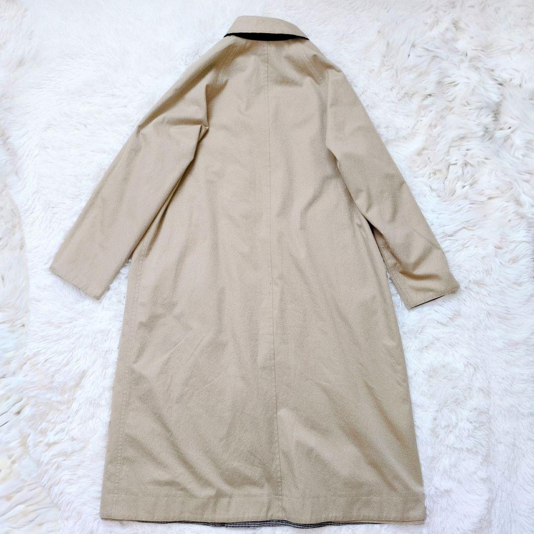 極美品 近年✨ティッカ リバーシブルステンカラー　テントコート ベロア襟 ベルト