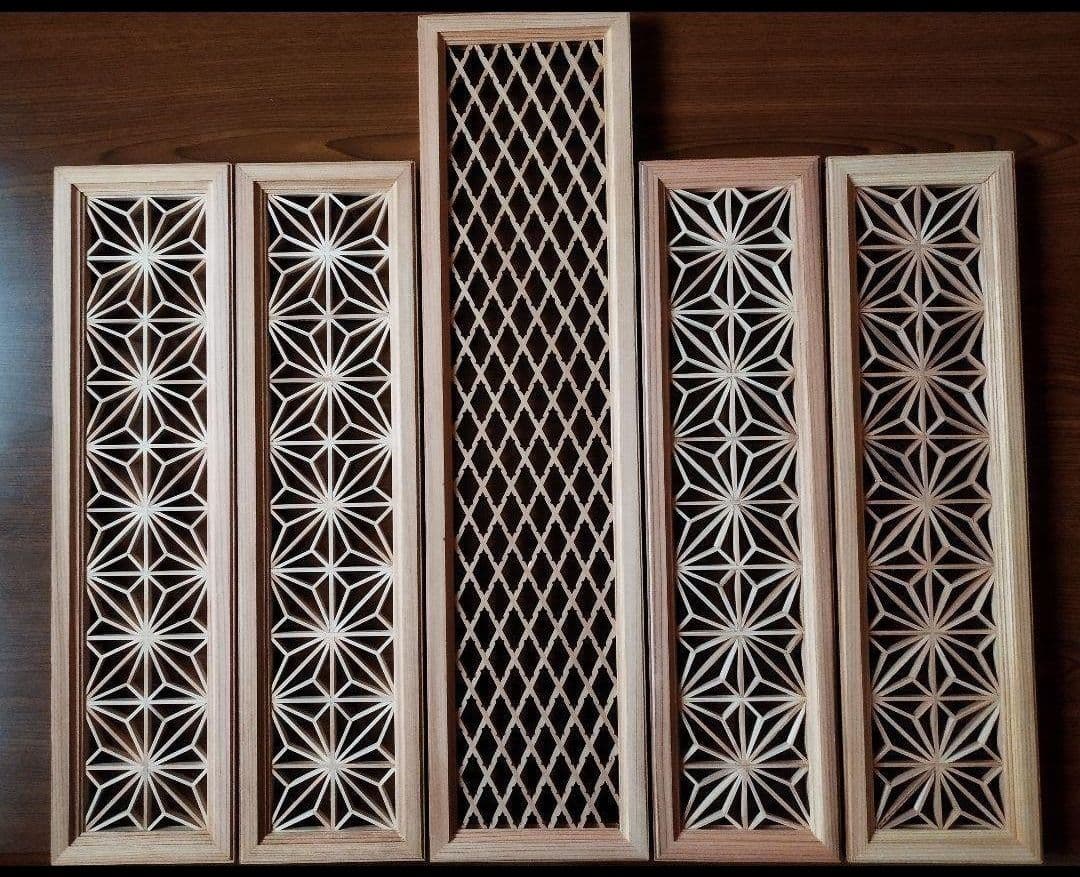 195❣️特価❣️麻の葉組子 吹き抜け5枚一組