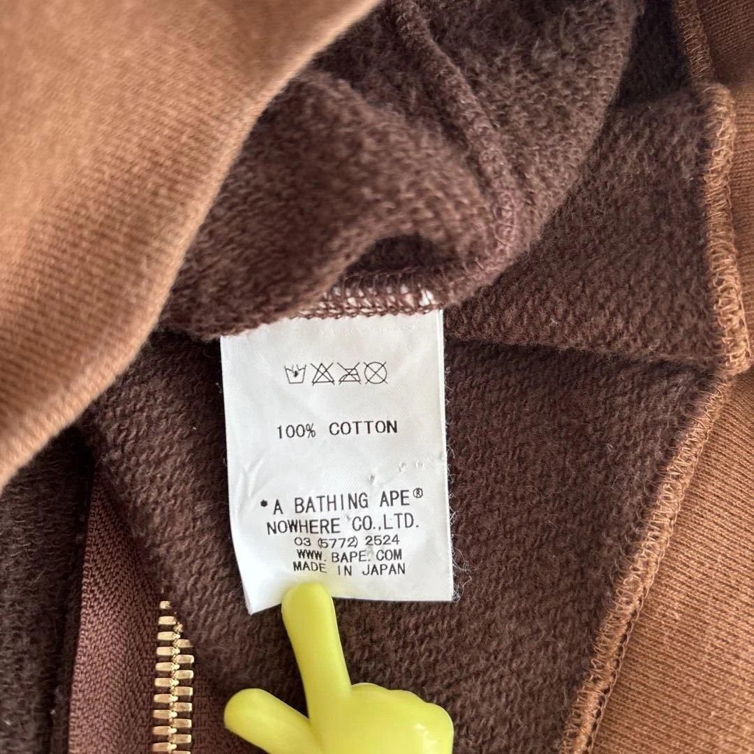 A BATHING APE ジップパーカー　サルカモアシンメトリースリーブ　M