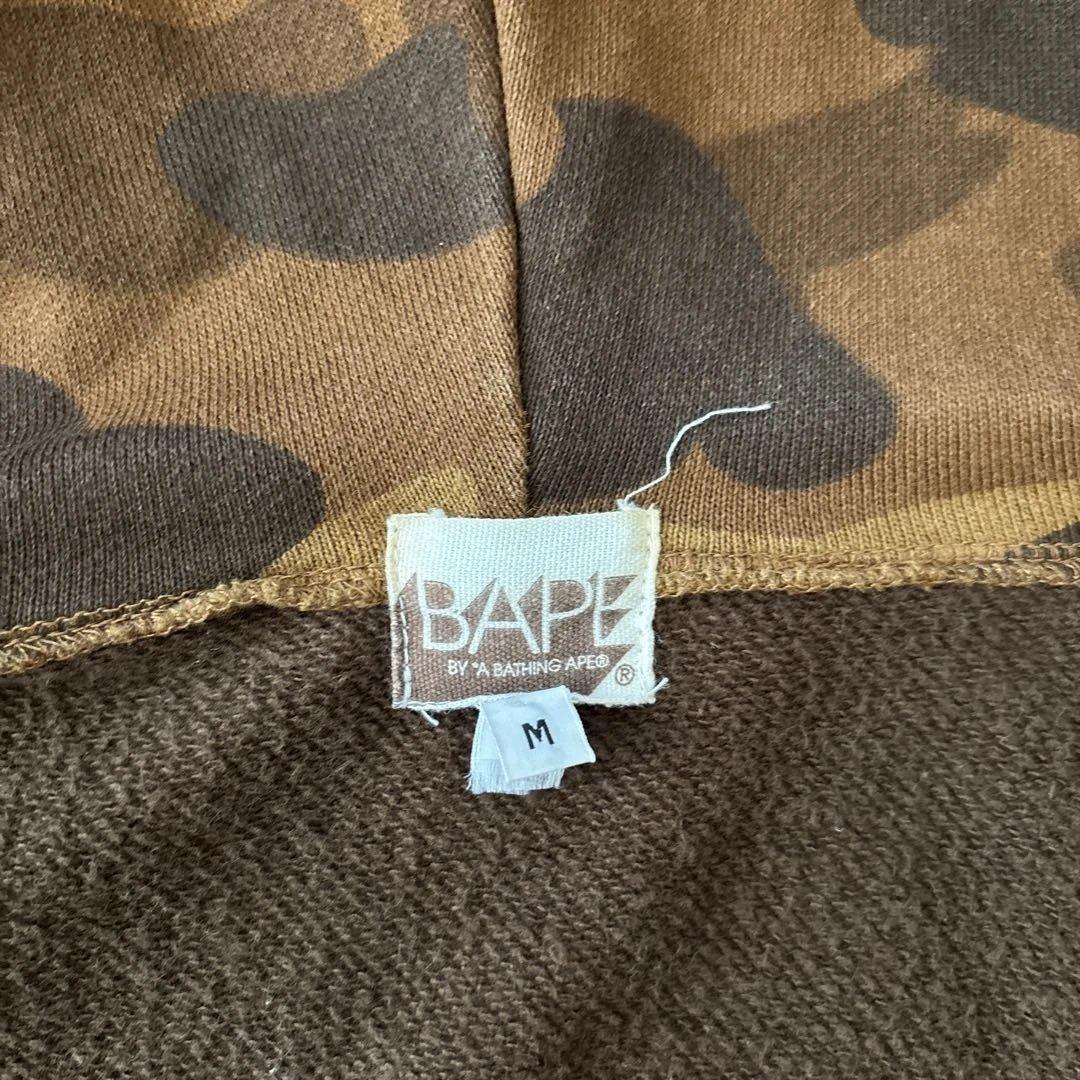 A BATHING APE ジップパーカー　サルカモアシンメトリースリーブ　M