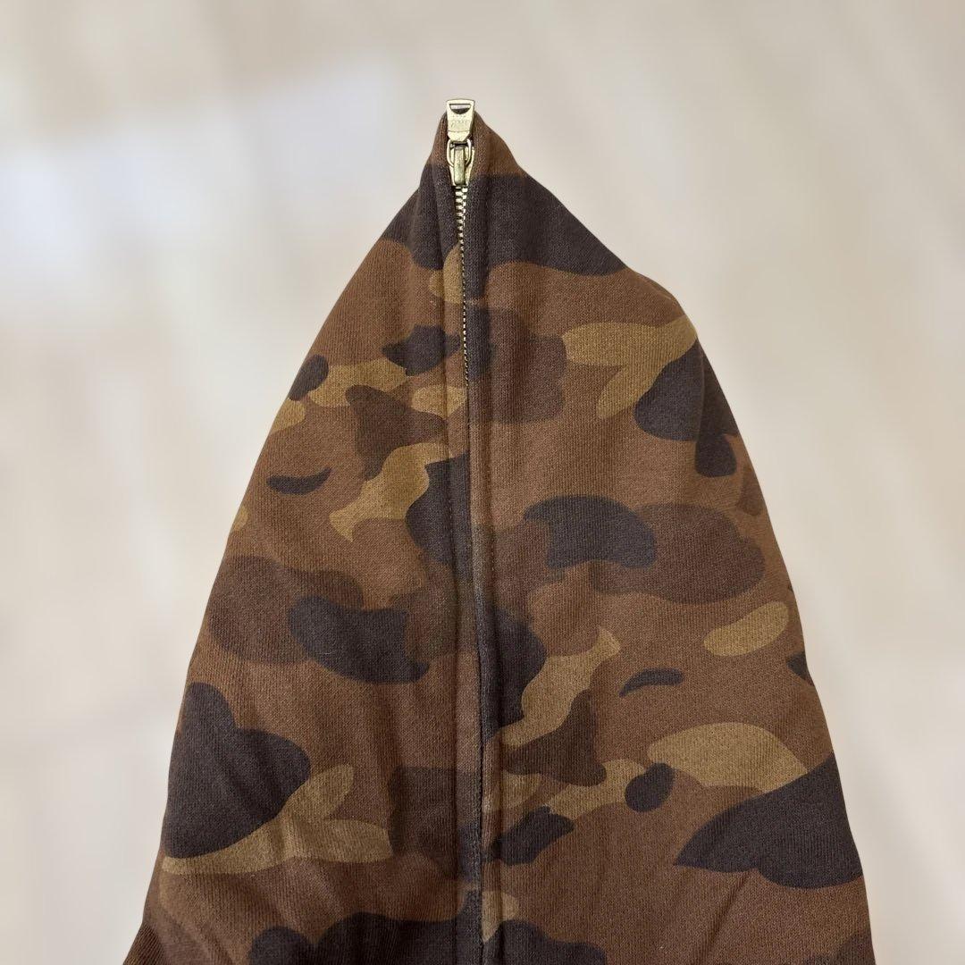 A BATHING APE ジップパーカー　サルカモアシンメトリースリーブ　M