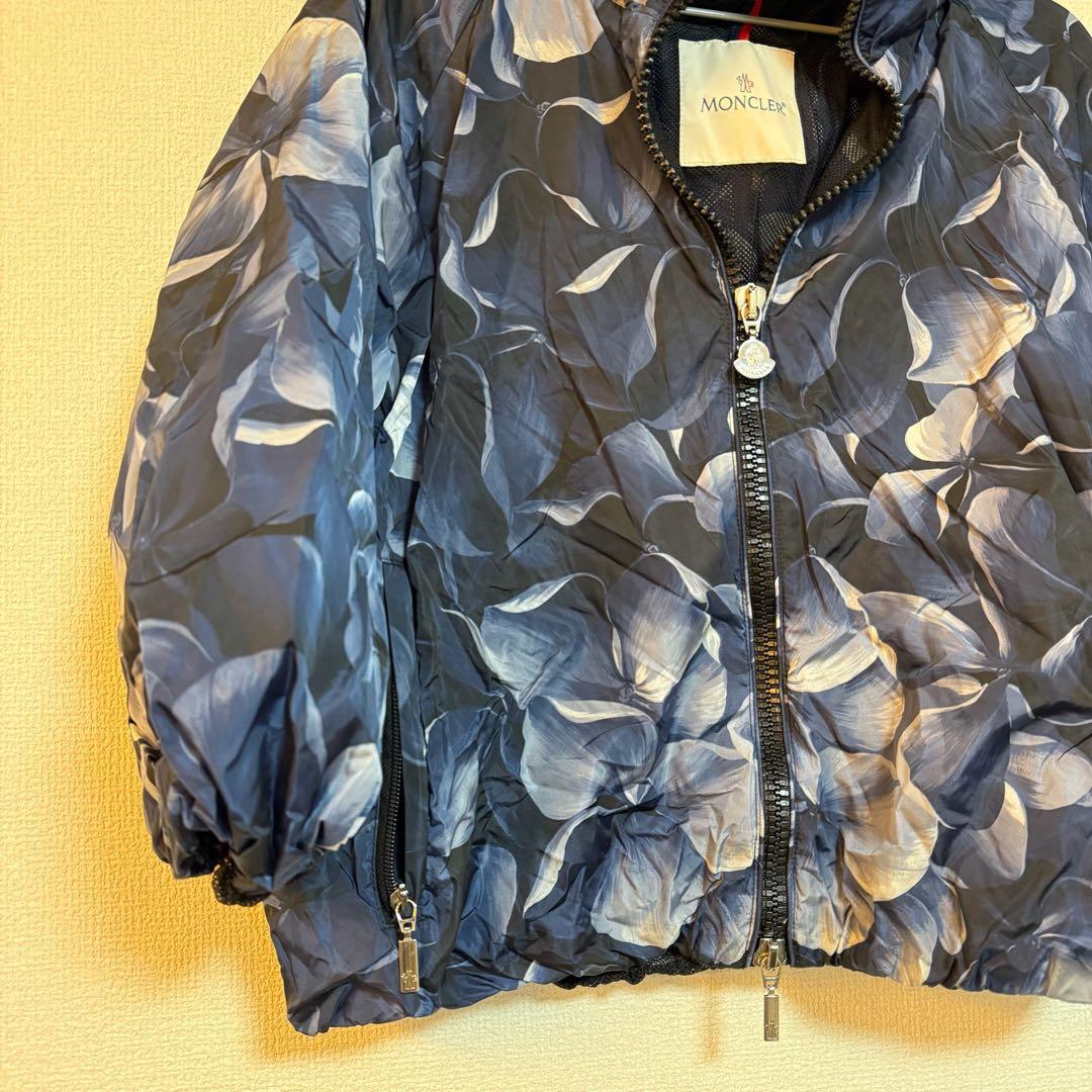 【美品】MONCLER 花柄ジャケット ネイビー 0 スプリングコート