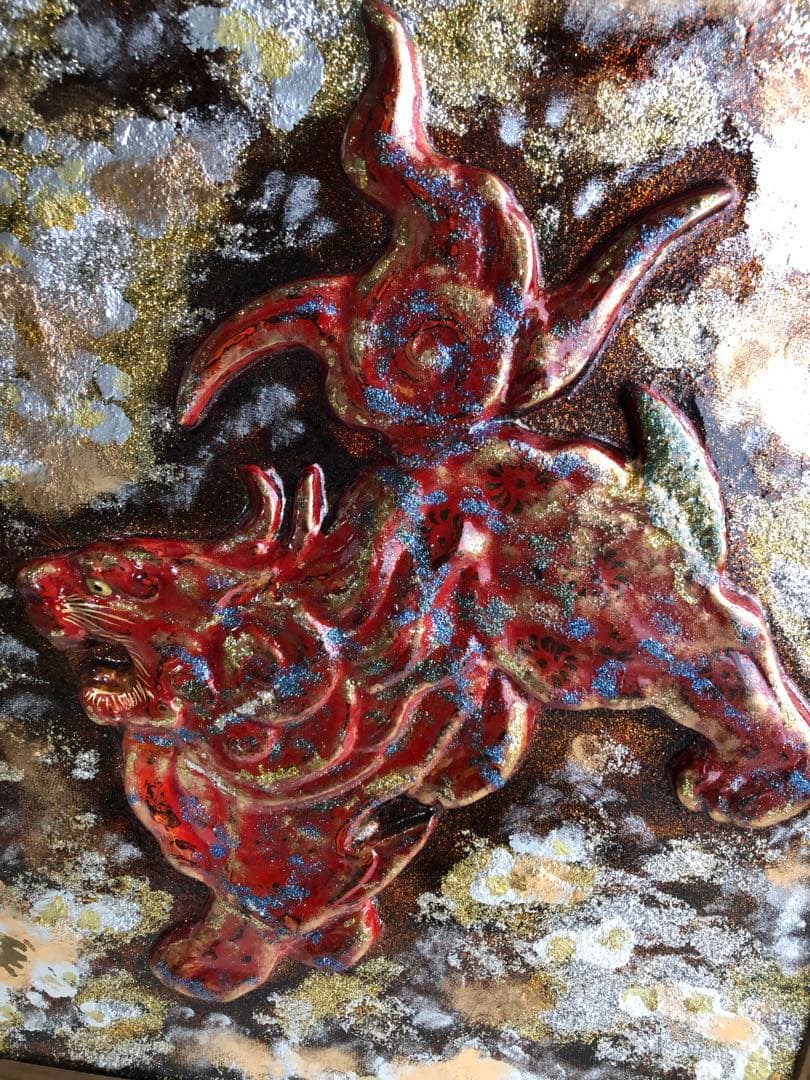 赤い唐獅子　送料込み