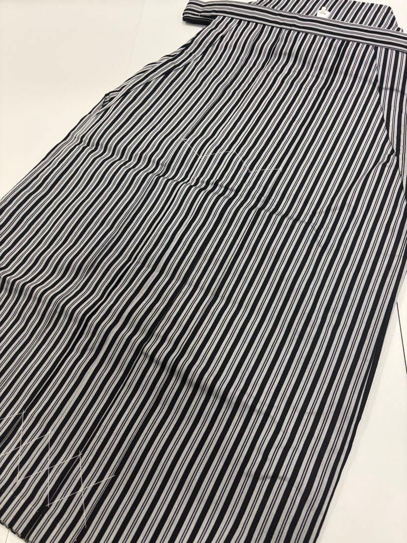 七五三　男の子　袴セット　袴丈長め　黒系　子持ち縞　シンプル　新品　③