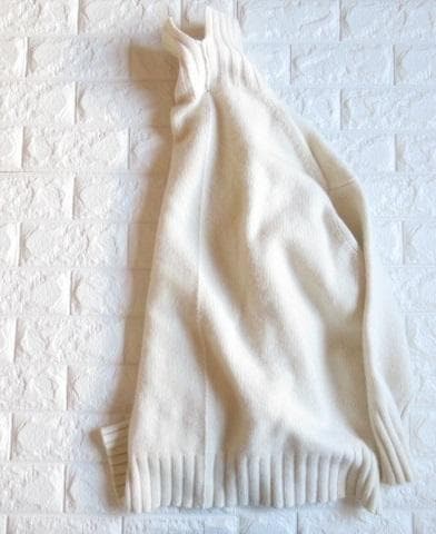 トゥモローランド マカフィー 上質 カシミヤ ウール ハイネック ニット 白