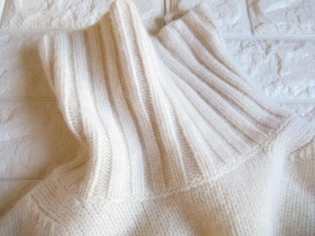 トゥモローランド マカフィー 上質 カシミヤ ウール ハイネック ニット 白