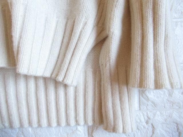 トゥモローランド マカフィー 上質 カシミヤ ウール ハイネック ニット 白