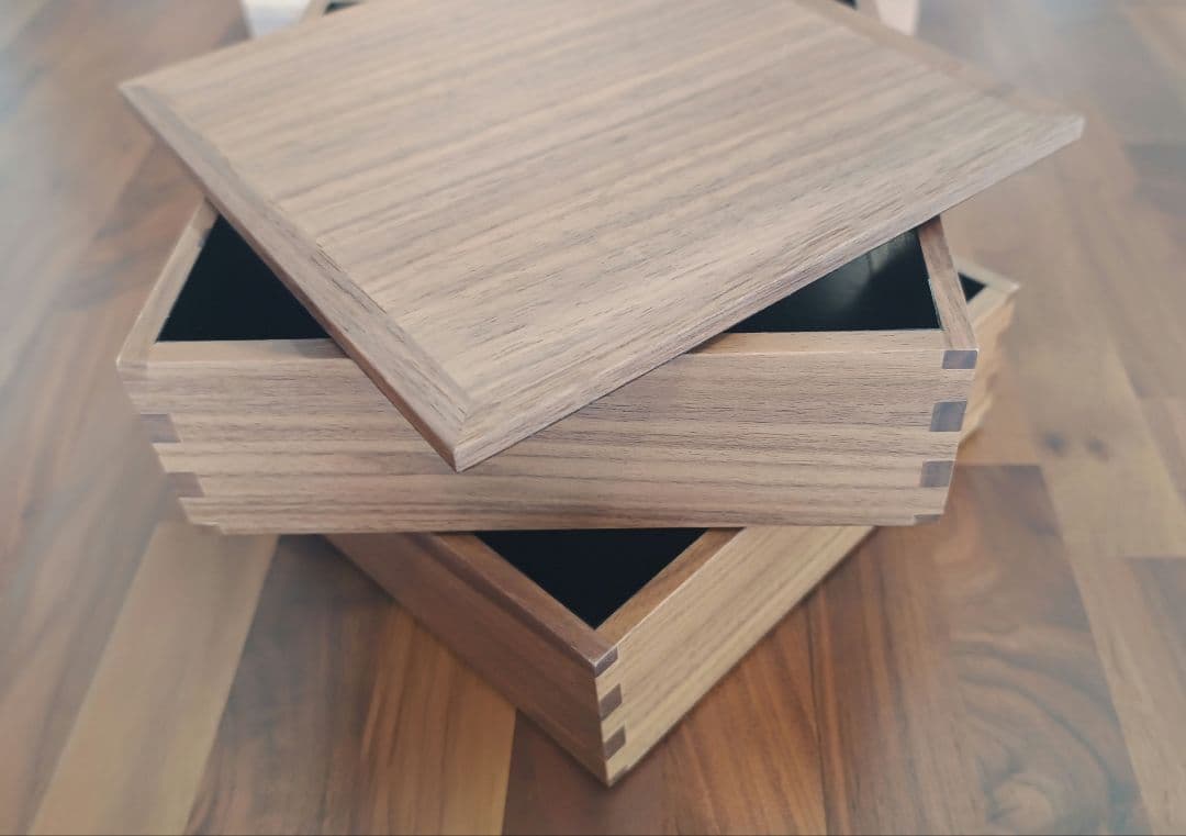 松屋漆器店 重箱 ウォールナット 6寸2段 仕切付き