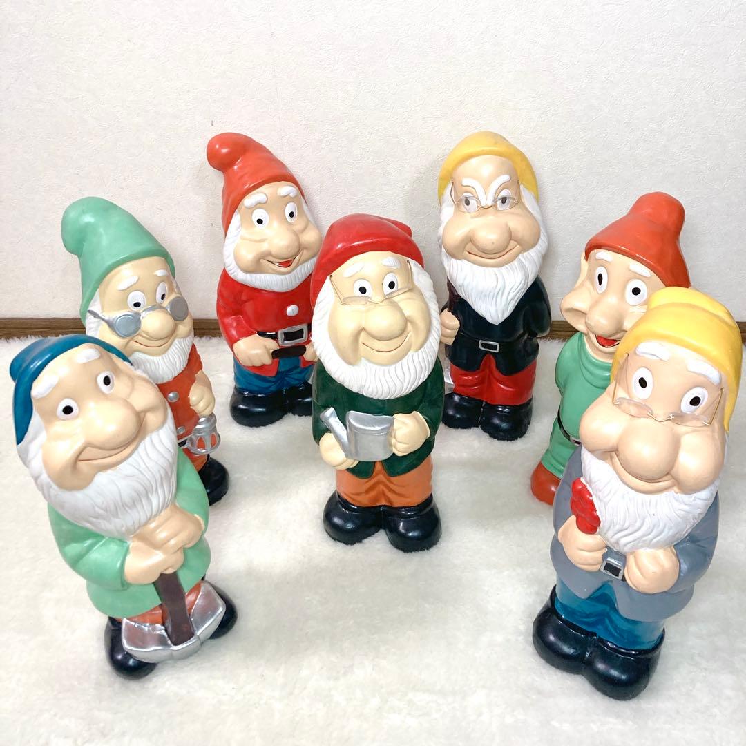 【高さ45cm✨】イルミ 七人の小人 オブジェ 陶器製 置物 7体セット 7人