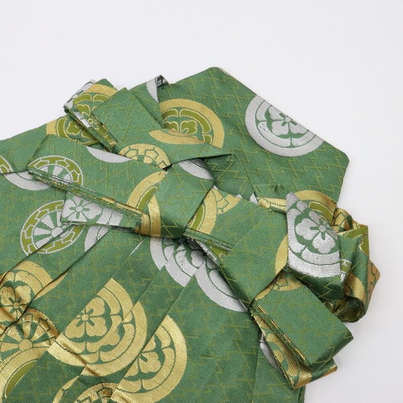 【七五三】5歳　男の子　袴/角帯/懐剣 3点セット　グリーン 子供袴 8Z24