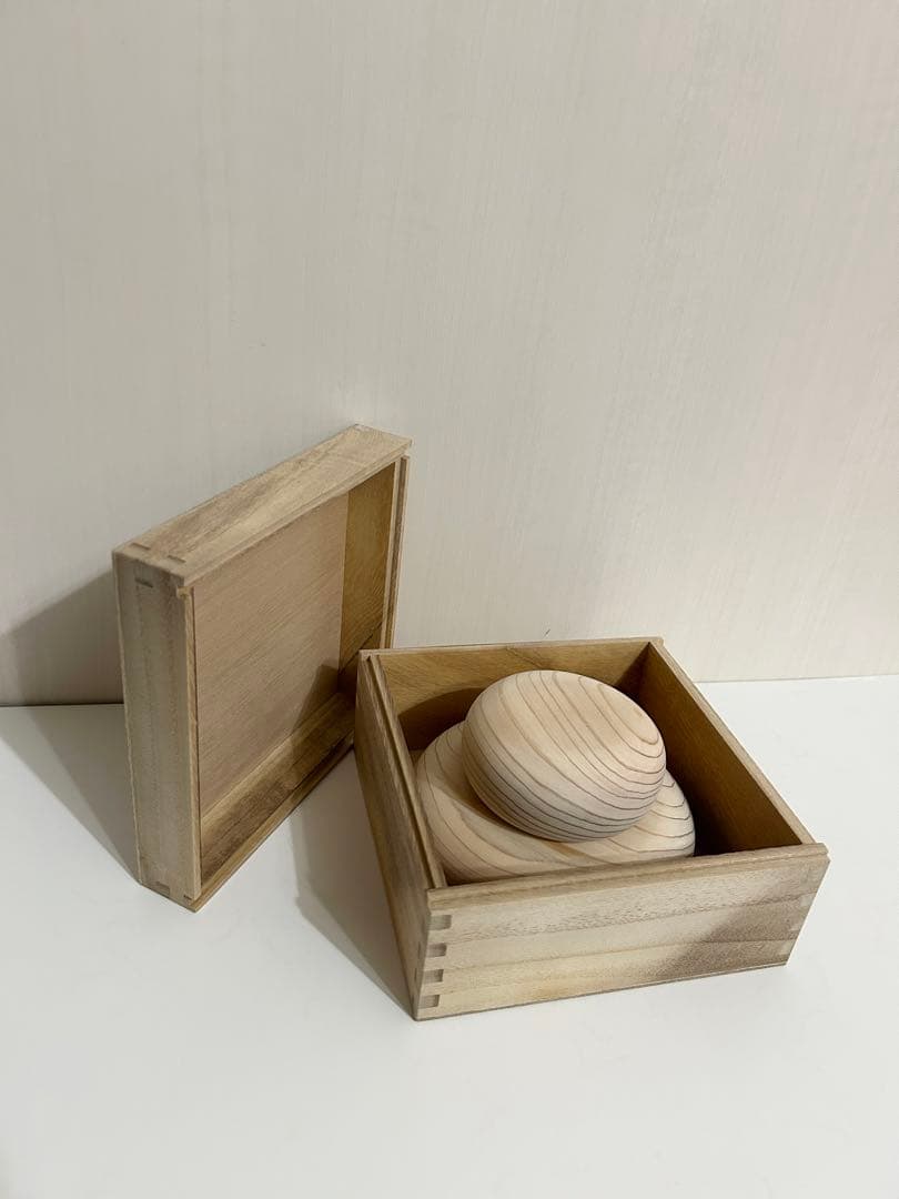 サワラの木製鏡餅　正月飾り