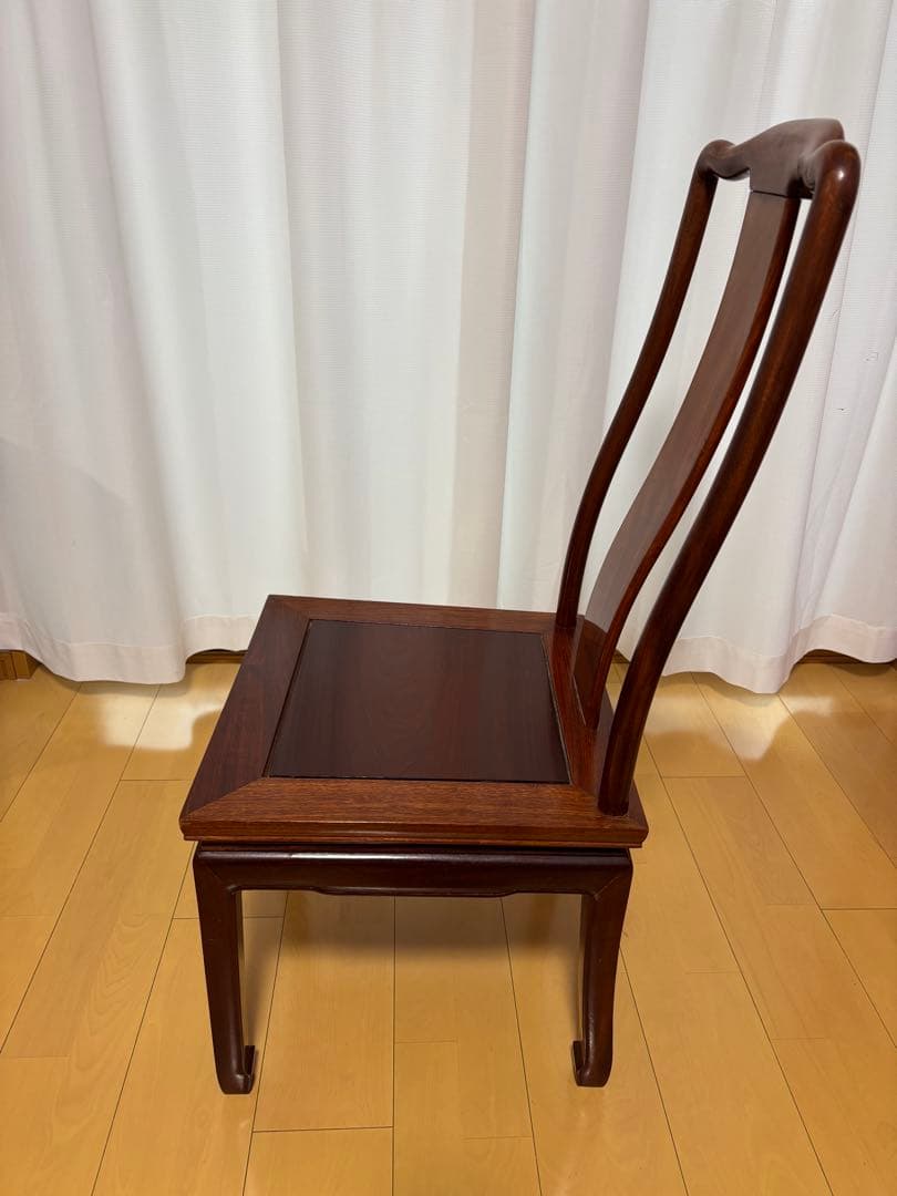 唐木家具　花梨　クラシックスタイル 木製椅子 ダークブラウン　②
