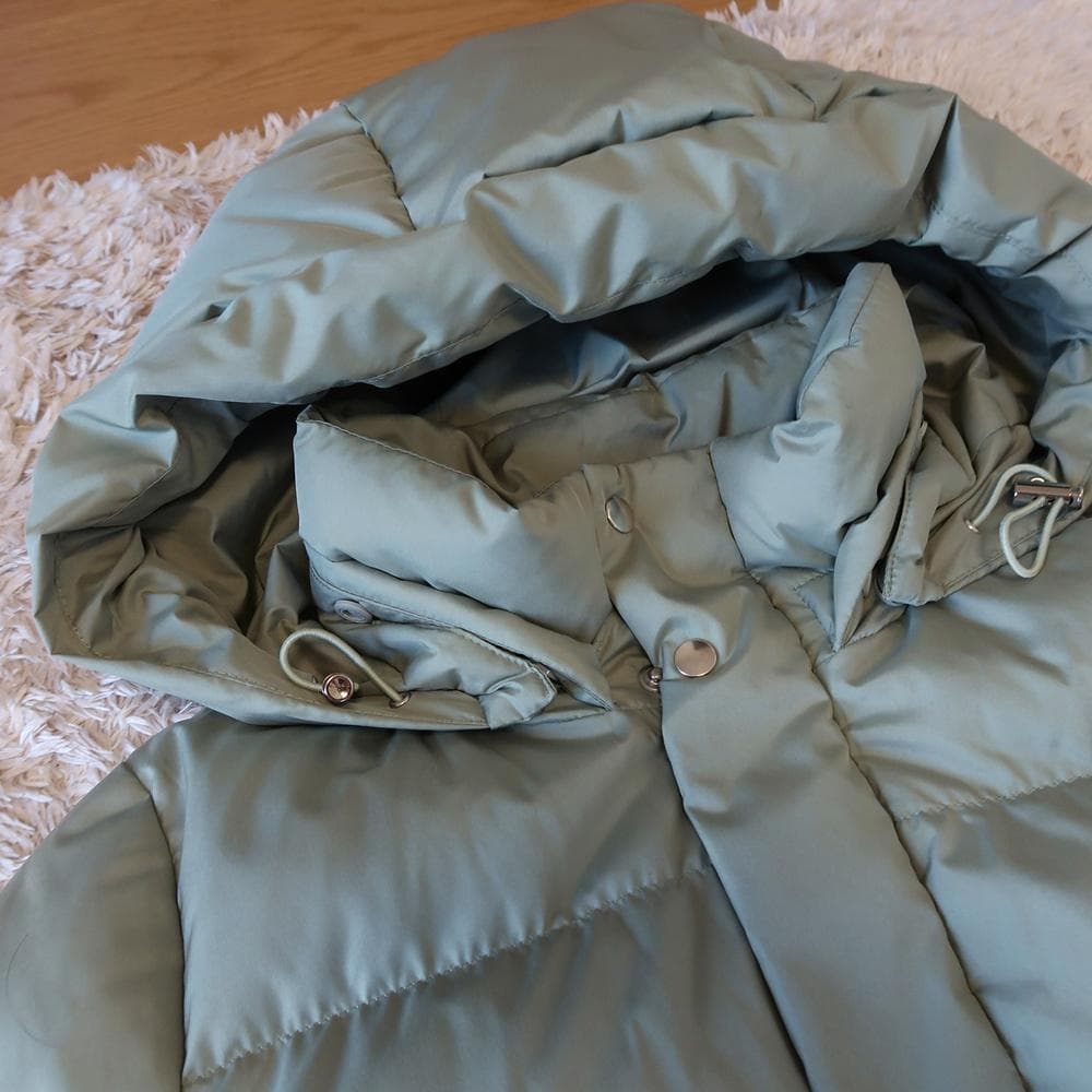 SLOBE IENA■ 2WAY ショートフードダウンジャケット■グリーン■36