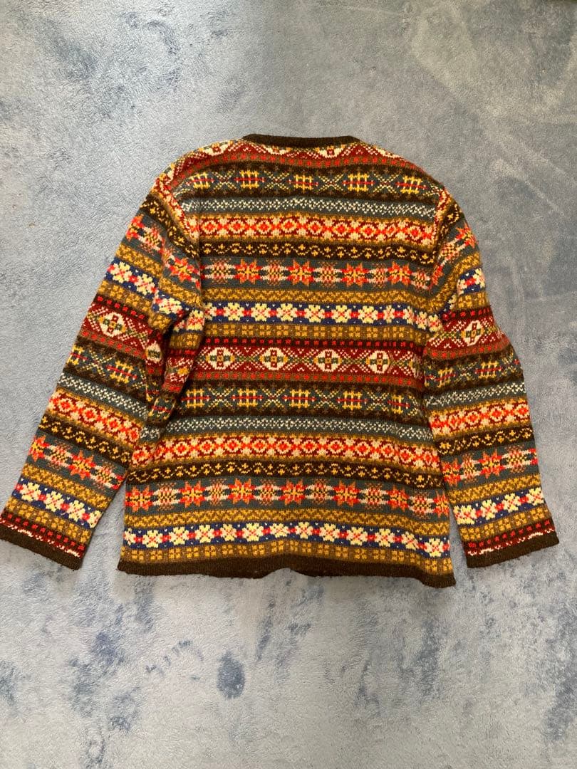 PAPAS /パパス　チロリアンカーディガン スコットランド製ウール　【美品】