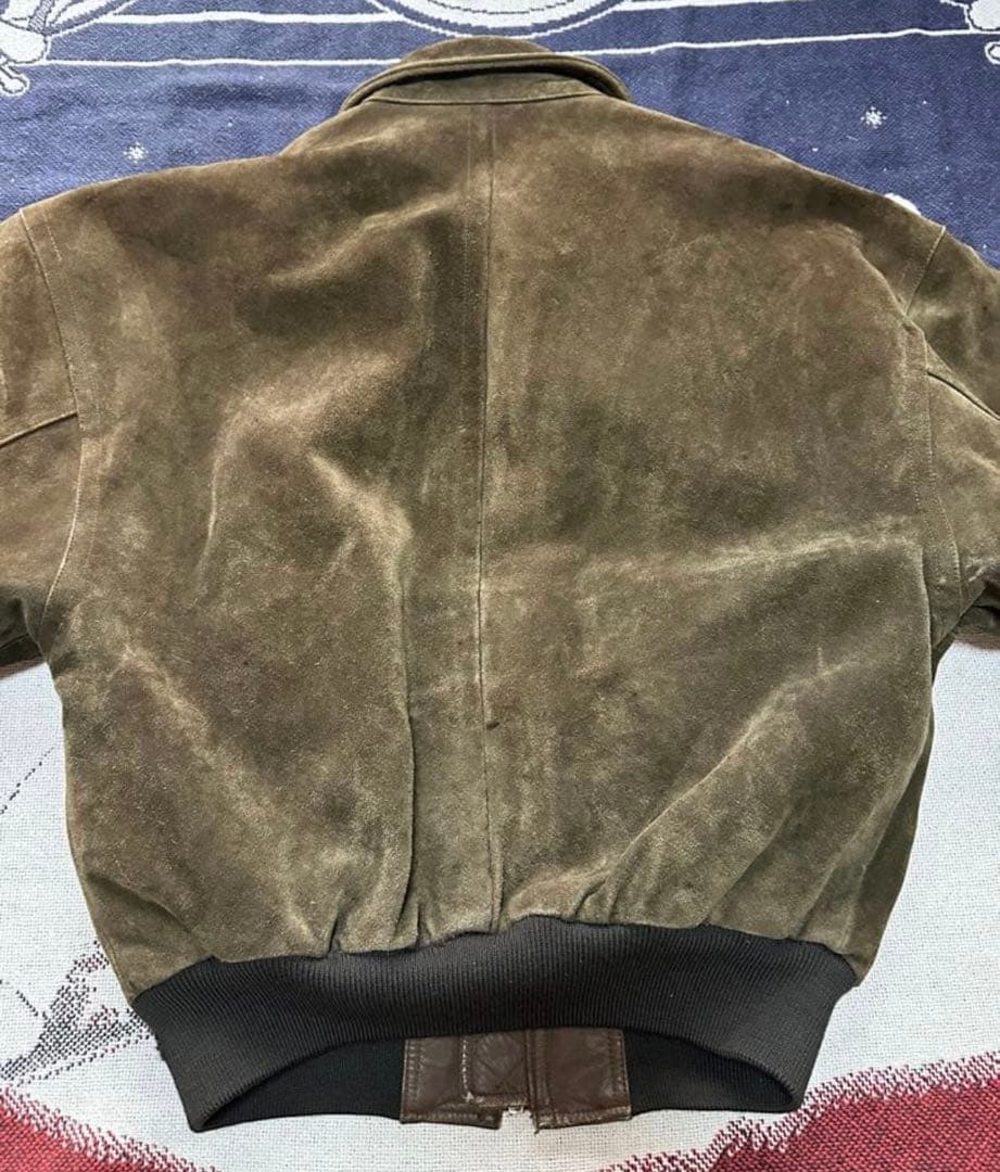90s 牛革スウェードレザージャケット　G9型　ハリントンジャケット　ブラウン