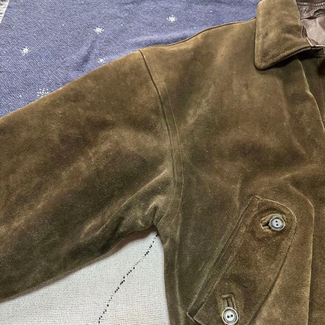 90s 牛革スウェードレザージャケット　G9型　ハリントンジャケット　ブラウン