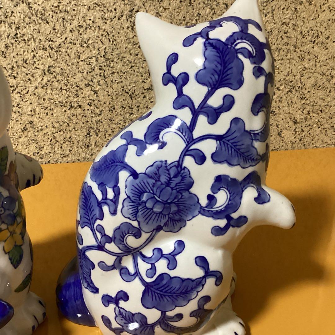 2068 招き猫置物陶器製