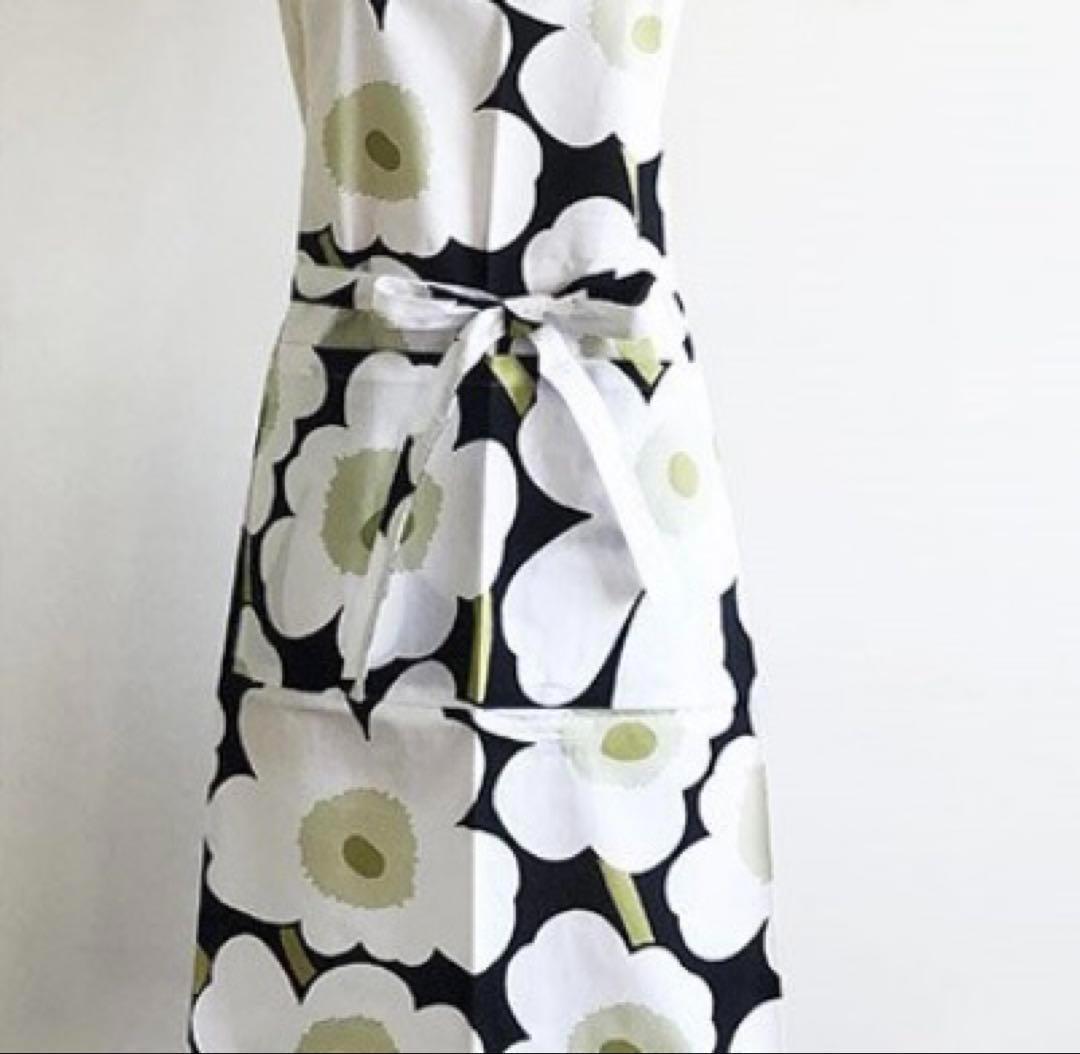 花柄コットンエプロン