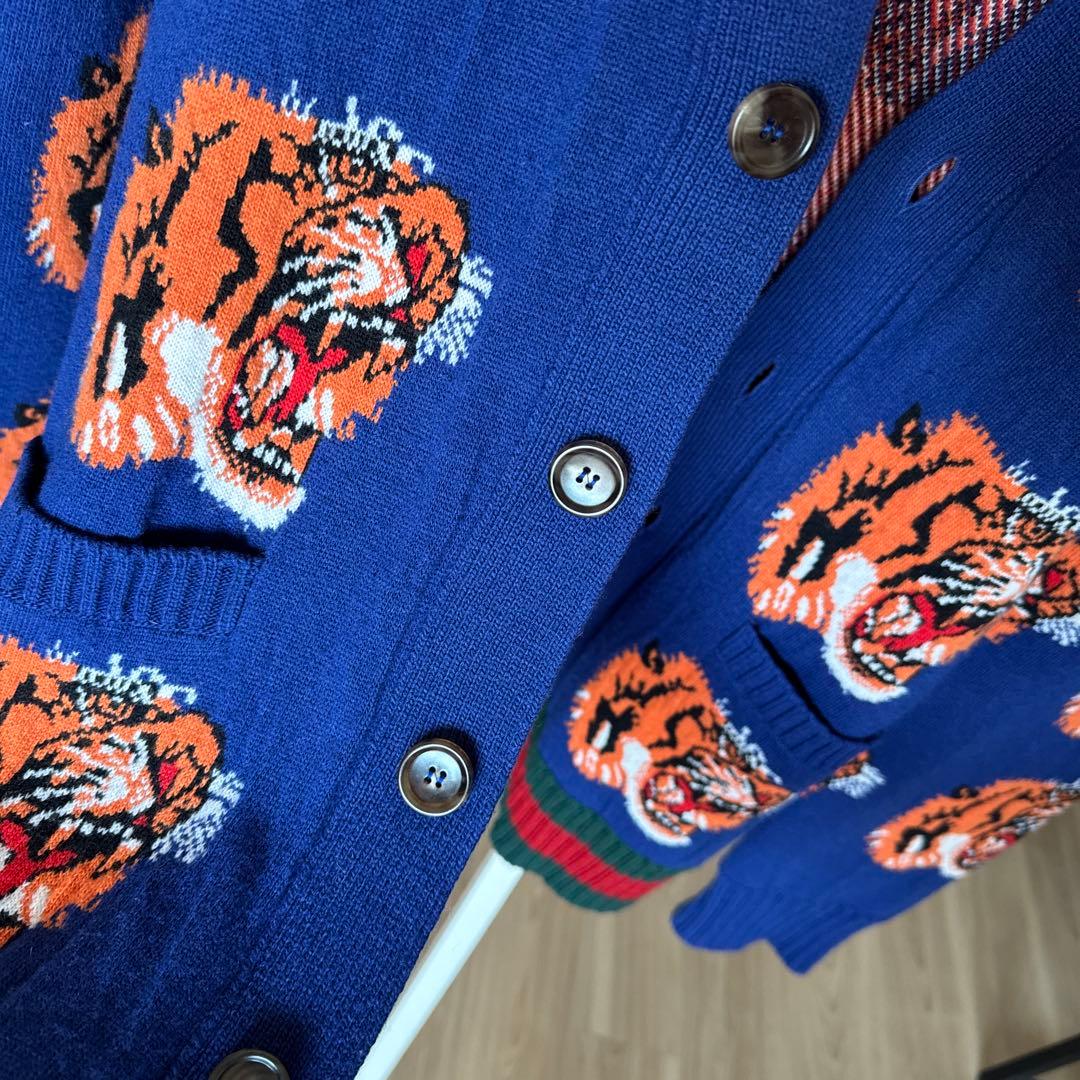 GUCCI トラ柄 カーディガン L